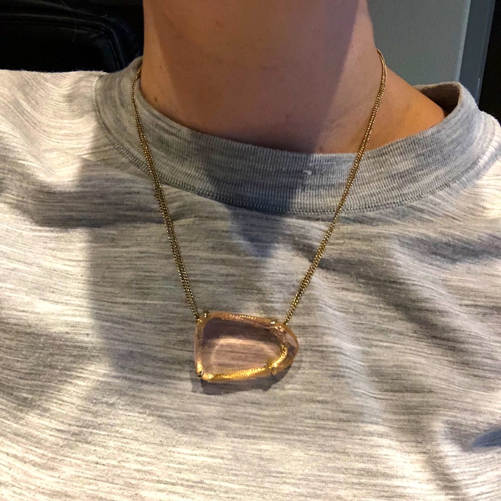 VINTAGE Kendra Scott Light Pink Stone Necklace